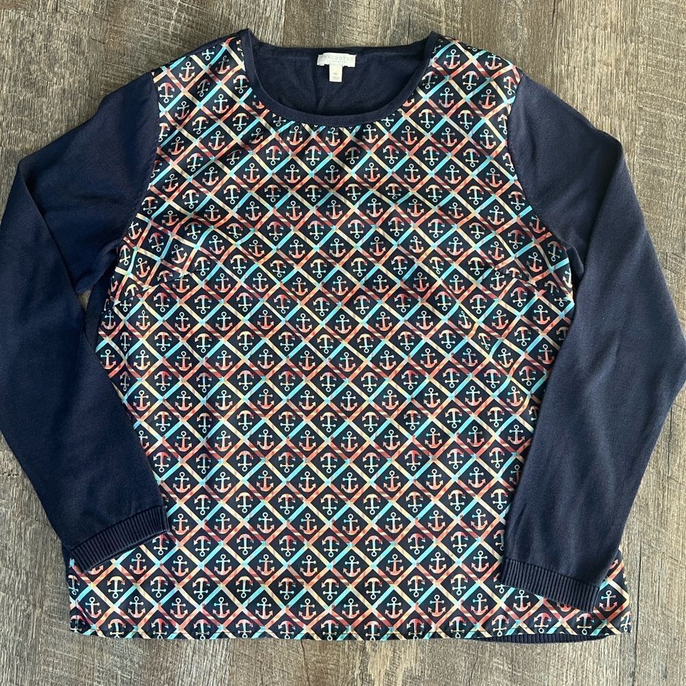 Talbots Mixed Media Sweater-Size Medium Petite